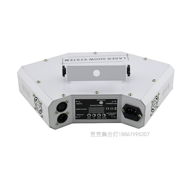 New Six-Eye Red, Green and Blue Scanning Beam Laser Light KTV Private Room Bar Voice-Controlled Laser Stage Lighting