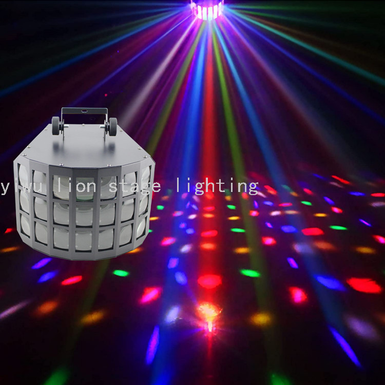 Factory Direct Sales Led Three-Layer Colorful Rotating Butterfly Laser Light Bar Stage Flash Beam Light Laser Light