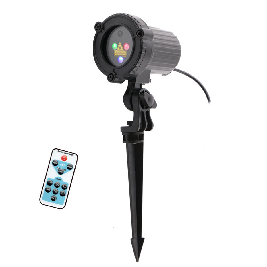 Foreign Trade Outdoor Waterproof Laser Light Red Green Blue Starry Laser Light Garden Lamp Ground Plugged Light