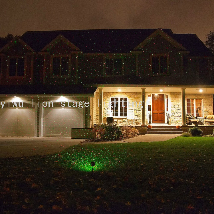 Factory Direct Sales Outdoor Waterproof Single Hole Laser Light Dynamic Starry Sky Garden Lamp Garden Lawn Laser Light