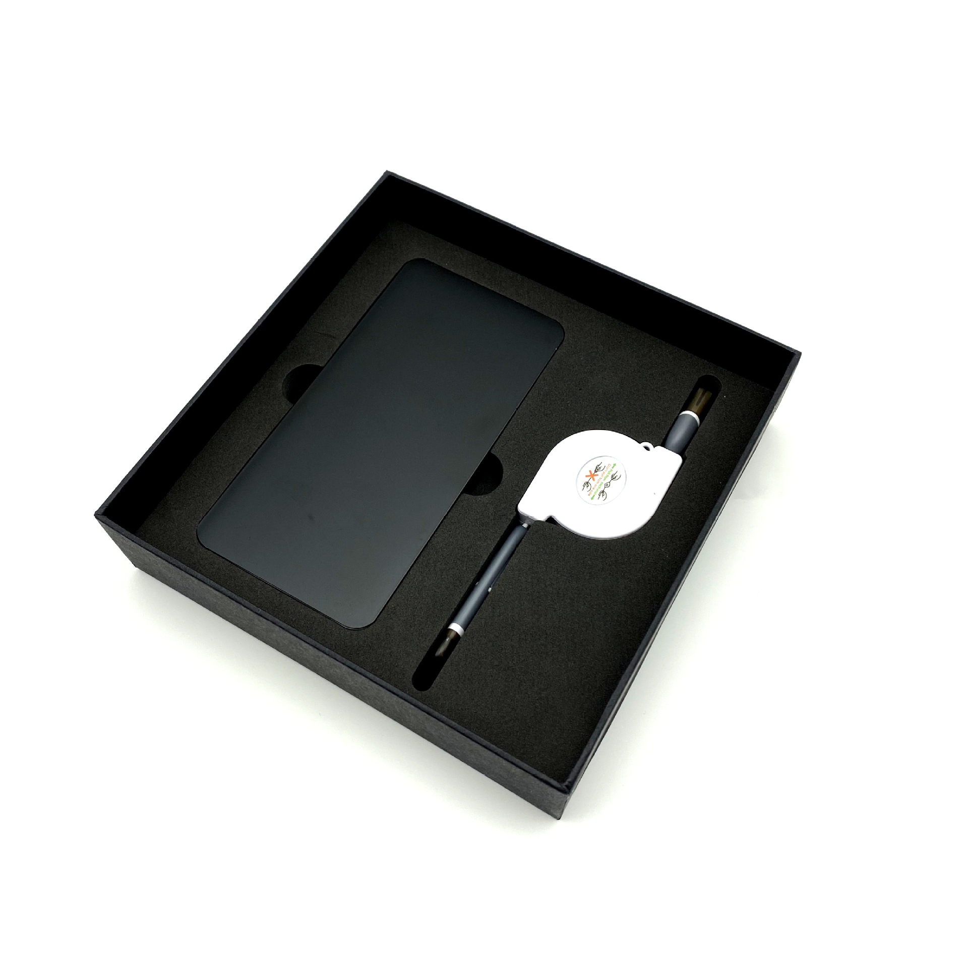 Mobile Power Two-in-One Data Cable Two-Piece Set Power Bank Business Gift Set Gift Box Bank Meeting Customization