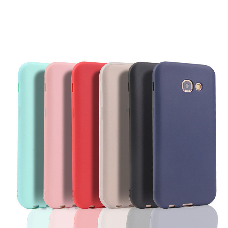 Samsung A52017 Phone Case Candy Color All-Inclusive Frosted TPU Protective Shell Lanyard Hole Frosted Protective Cover