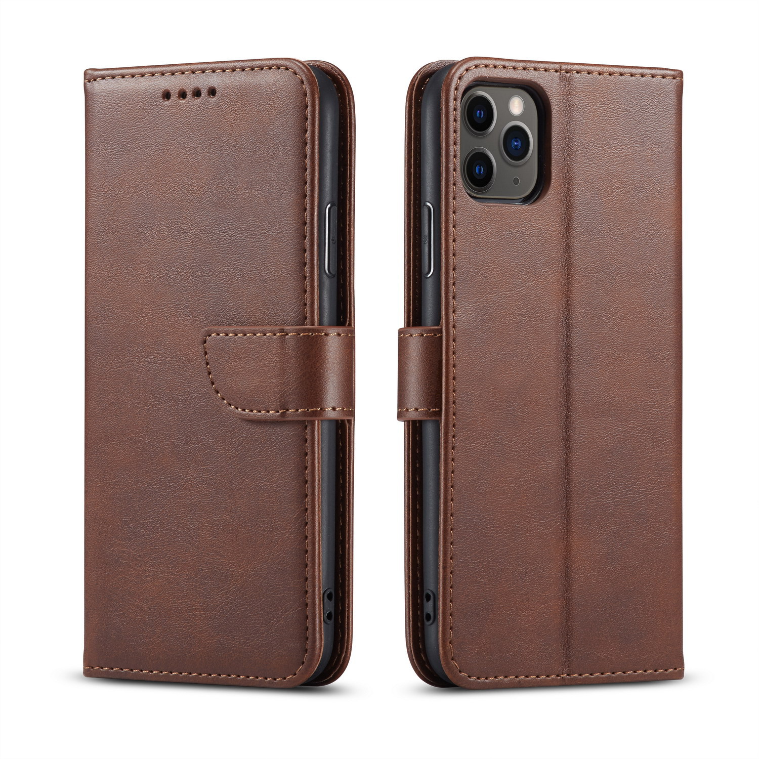 For Apple 11XR Mobile Phone Shell iPhone 12 Leather Cover Samsung Note 20 Flip Protective Case Huawei P40