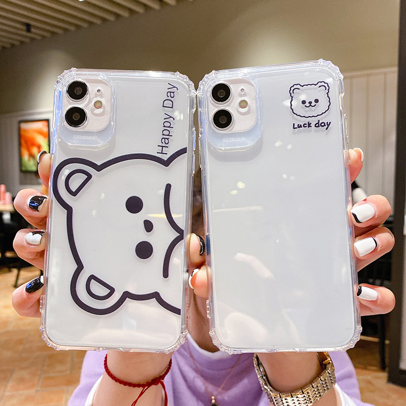 For Iphone11 New Transparent Bear Mobile Phone Shell for iPhone 12Promax Creative Silicone Phone Protective Case For Iphone11 New Transparent Bear Mobile Phone Shell for iPhone 12Promax Creative Silicone Phone Protective Case