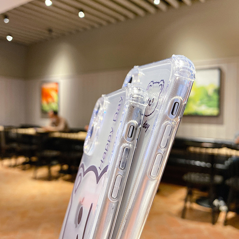 For Iphone11 New Transparent Bear Mobile Phone Shell for iPhone 12Promax Creative Silicone Phone Protective Case For Iphone11 New Transparent Bear Mobile Phone Shell for iPhone 12Promax Creative Silicone Phone Protective Case
