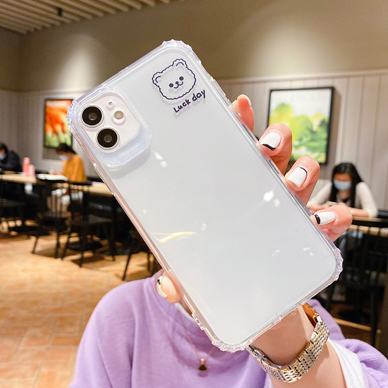 For Iphone11 New Transparent Bear Mobile Phone Shell for iPhone 12Promax Creative Silicone Phone Protective Case For Iphone11 New Transparent Bear Mobile Phone Shell for iPhone 12Promax Creative Silicone Phone Protective Case