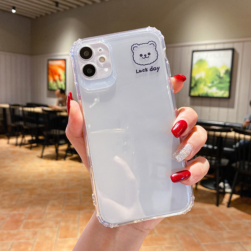 For Iphone11 New Transparent Bear Mobile Phone Shell for iPhone 12Promax Creative Silicone Phone Protective Case For Iphone11 New Transparent Bear Mobile Phone Shell for iPhone 12Promax Creative Silicone Phone Protective Case