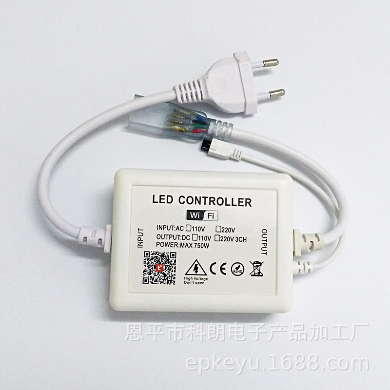 High Voltage LED Controller Graffiti App Smart Wireless WiFi Flexible Neon Light Remote Control RGB Light Bar Dimmer