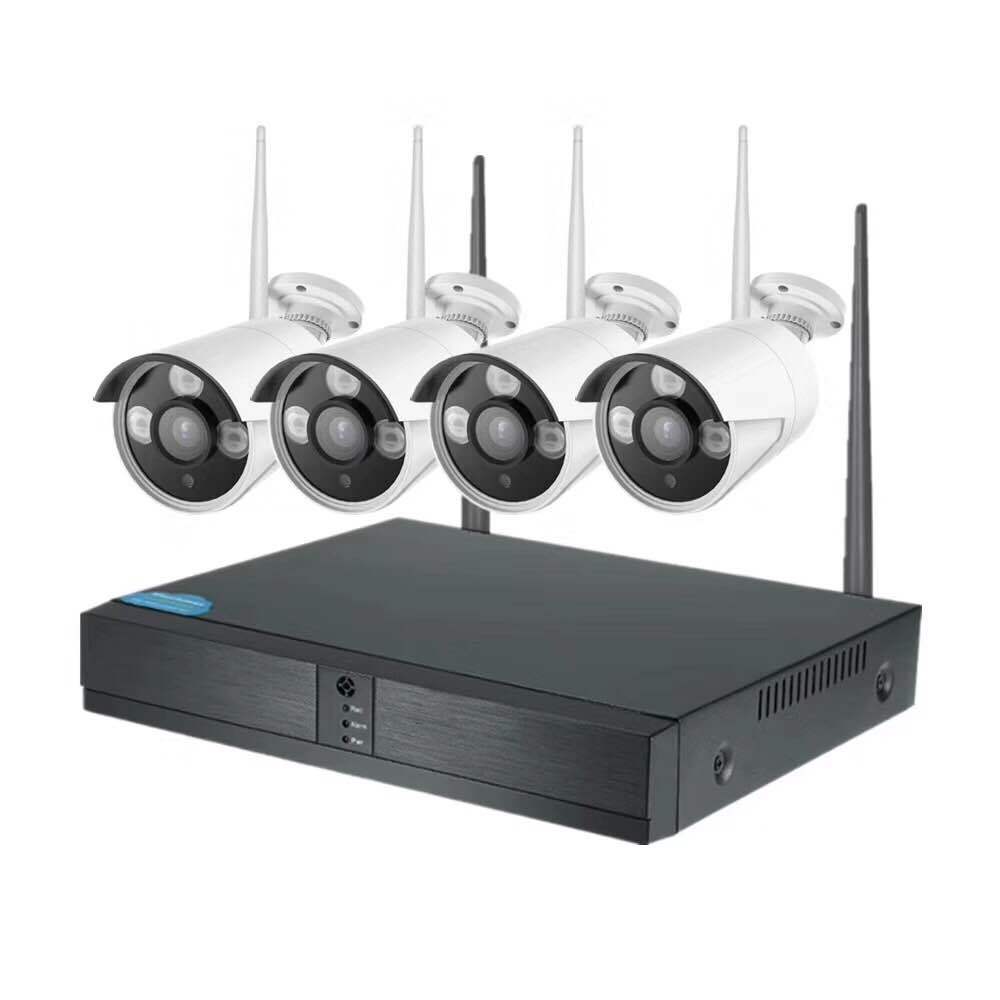 4-Way HD Wireless Monitoring Equipment Set Indoor Outdoor Waterproof Bullet Camera Smart Wifi1080p Factory Spot