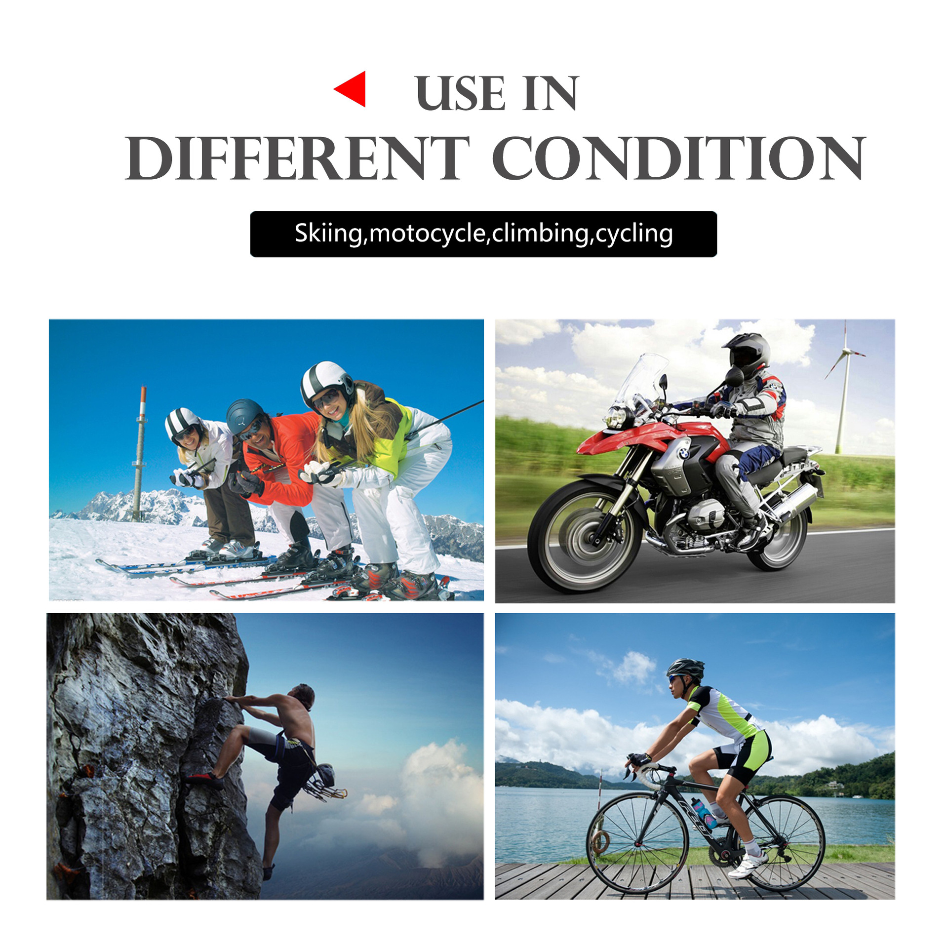 1200 M Helmet Bluetooth Interphone Walkie-Talkie Full Duplex Bluetooth Walkie-Talkie E6