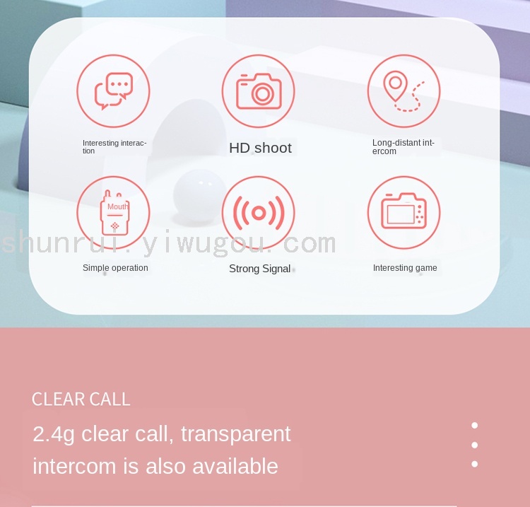 X3 Children's Camera Interphone Cartoon Children's Digital Camera Dialogue Cartoon Mini Camera