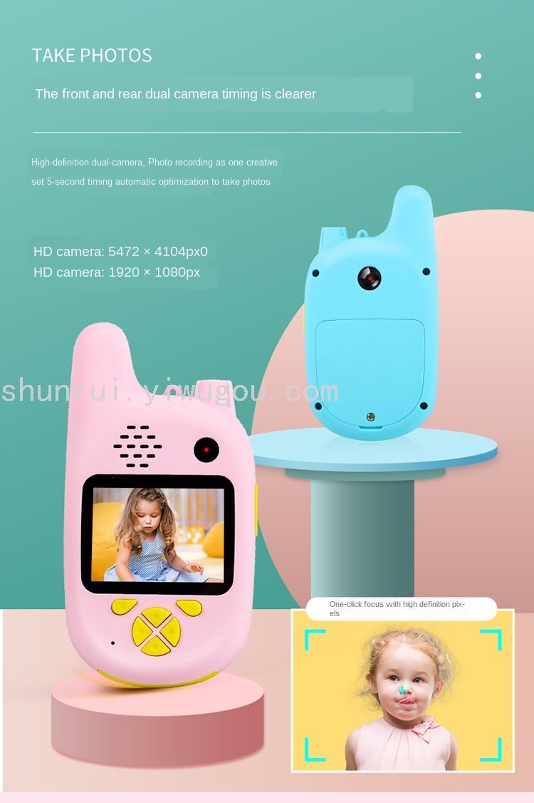 X3 Children's Camera Interphone Cartoon Children's Digital Camera Dialogue Cartoon Mini Camera