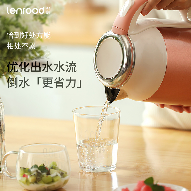 Linlu Electric Kettle Kettle 1.8L Seamless Double-Layer Anti-Scald Electric Kettle 304 Stainless Steel Kettle Lrw5803