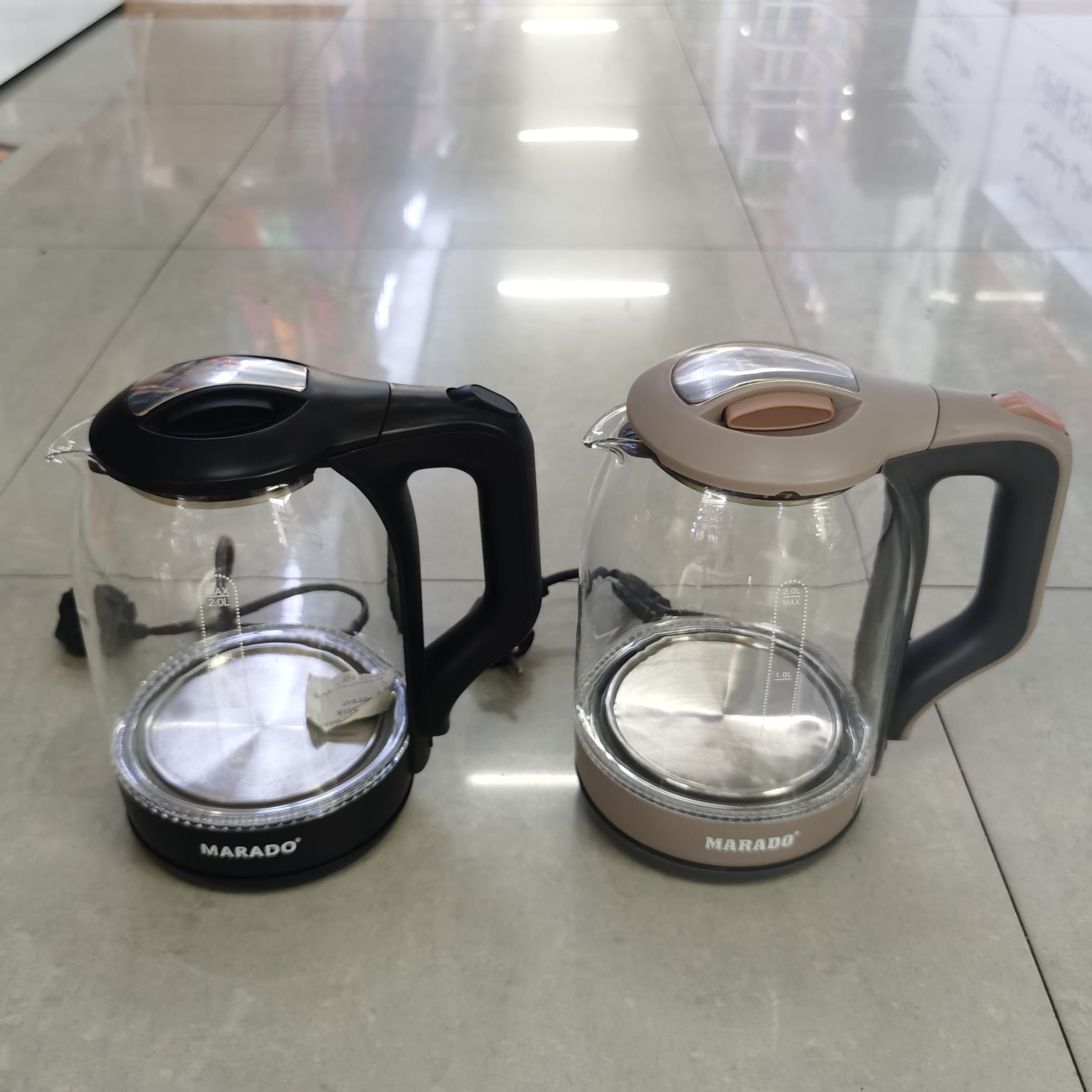 Blue Light glass electric kettle 2·0L Household Quick boiling water Transparent automatic power off