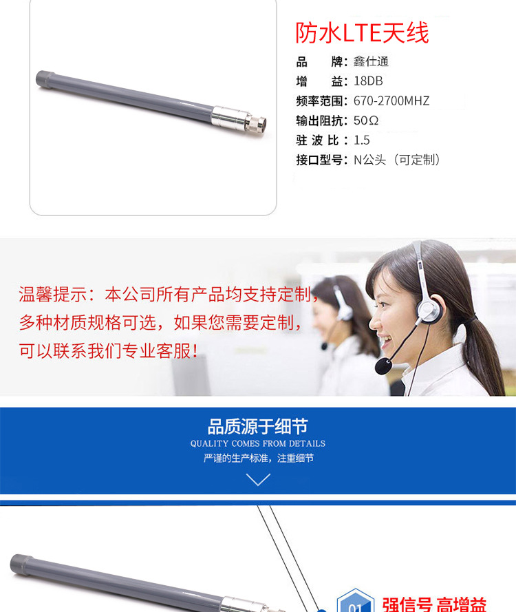 2.4-5.8G Fiber-Glass Epoxy Antenna Wireless AP Equipment Full Frequency Outdoor Base Station Wireless Receiver 2.4-5.8G Fiber-Glass Epoxy Antenna Wireless AP Equipment Full Frequency Outdoor Base Station Wireless Receiver