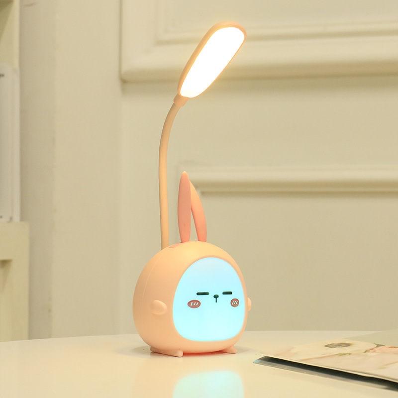 2020 New Cute Cartoon Animal Table Lamp Dormitory Bedside Learning Reading Led Third Gear Dimmable Table Lamp