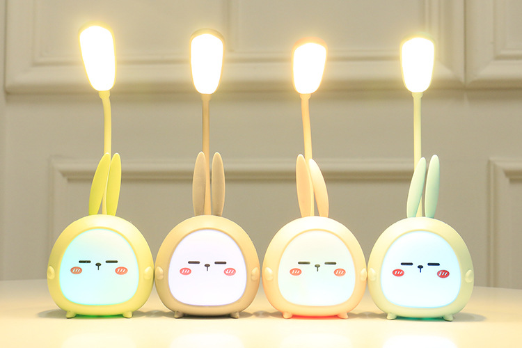 2020 New Cute Cartoon Animal Table Lamp Dormitory Bedside Learning Reading Led Third Gear Dimmable Table Lamp