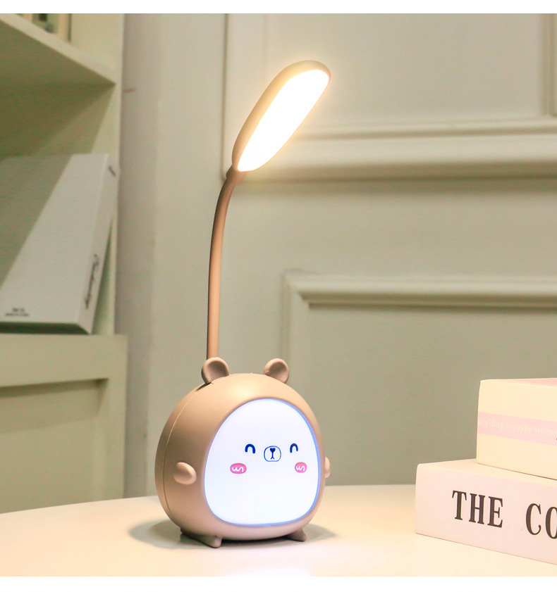 2020 New Cute Cartoon Animal Table Lamp Dormitory Bedside Learning Reading Led Third Gear Dimmable Table Lamp