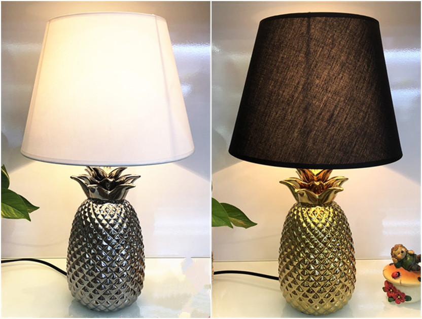 Table Lamp Pineapple Craft Table Lamp Fashion Home Ceramic Table Lamp Bedside Table Lamp Craft Table Lamp