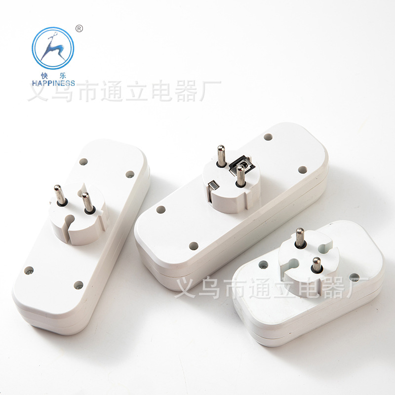 European row plug English socket two holes flat plug two board transfer board white plug board