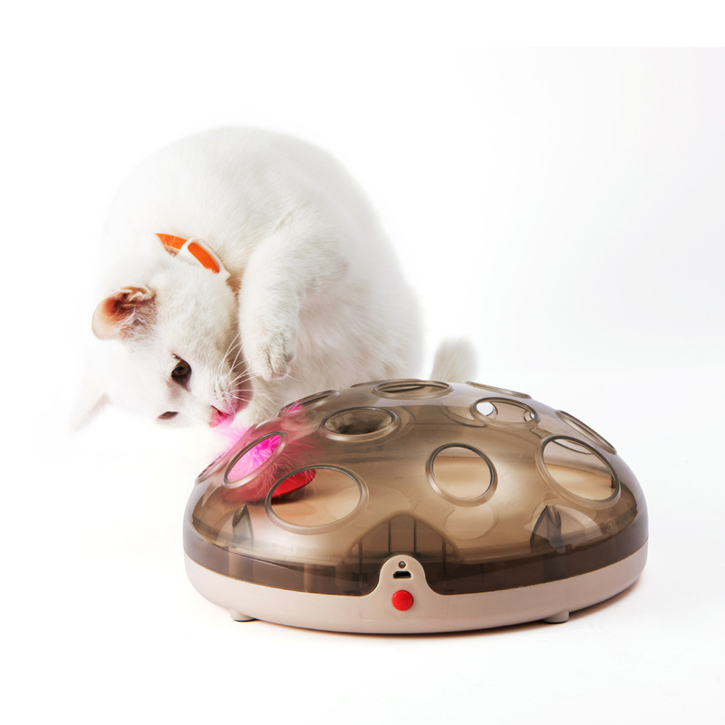 Electric Cat Toy Turntable Crazy Amusement Plate Cat Catch Mouse New Magnetic Suspension Technology Funny Cat Toy