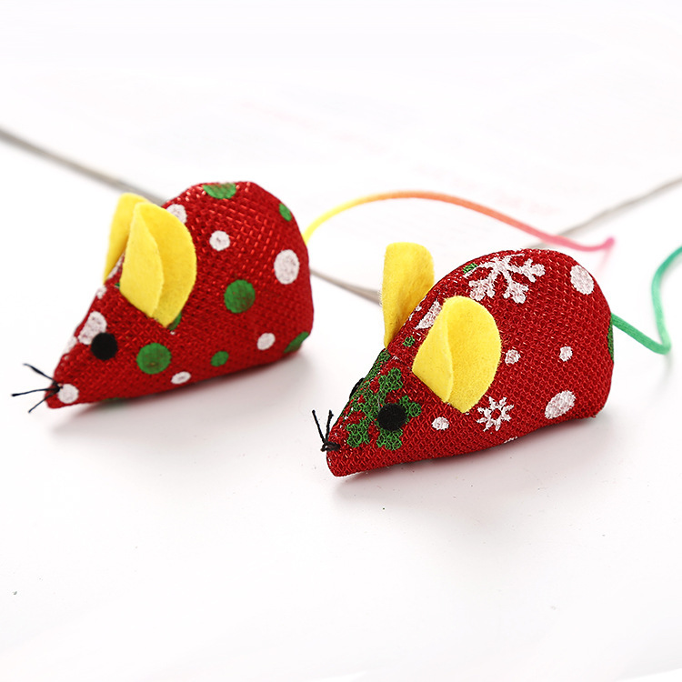 Large PET cat toy Christmas Series mouse model multi-color Random Factory Wholesale Spot cross-border hot sales