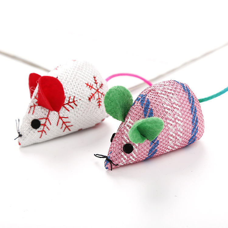 Large PET cat toy Christmas Series mouse model multi-color Random Factory Wholesale Spot cross-border hot sales