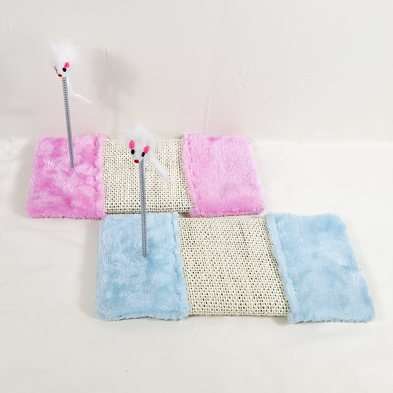 New Cat Scratch Board Pet Supplies Cat Educational Toy Spring Plush Mouse Blue Pink Factory Cross-Border New Cat Scratch Board Pet Supplies Cat Educational Toy Spring Plush Mouse Blue Pink Factory Cross-Border