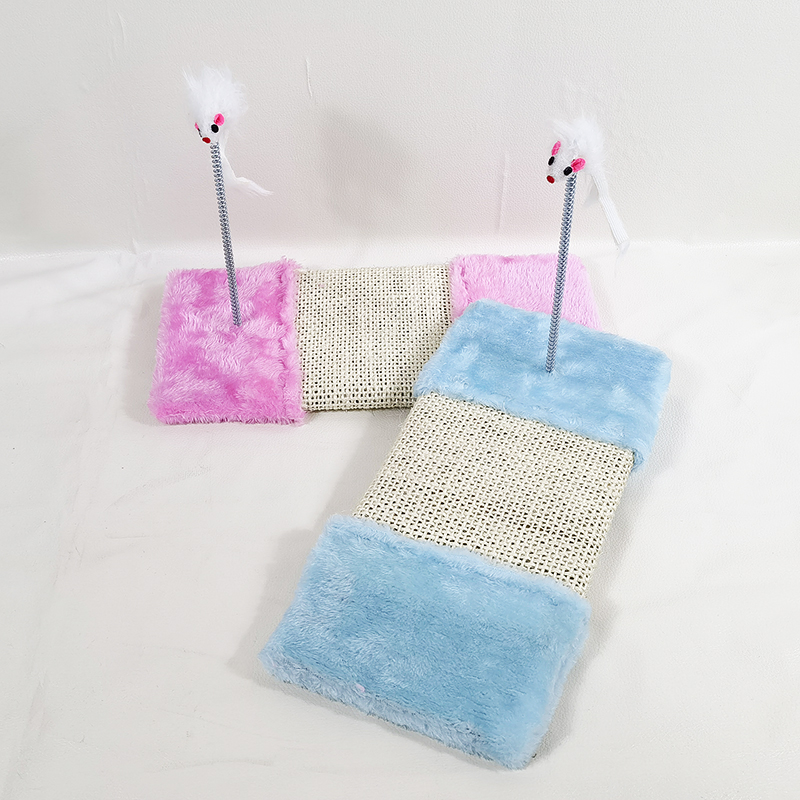 New Cat Scratch Board Pet Supplies Cat Educational Toy Spring Plush Mouse Blue Pink Factory Cross-Border New Cat Scratch Board Pet Supplies Cat Educational Toy Spring Plush Mouse Blue Pink Factory Cross-Border