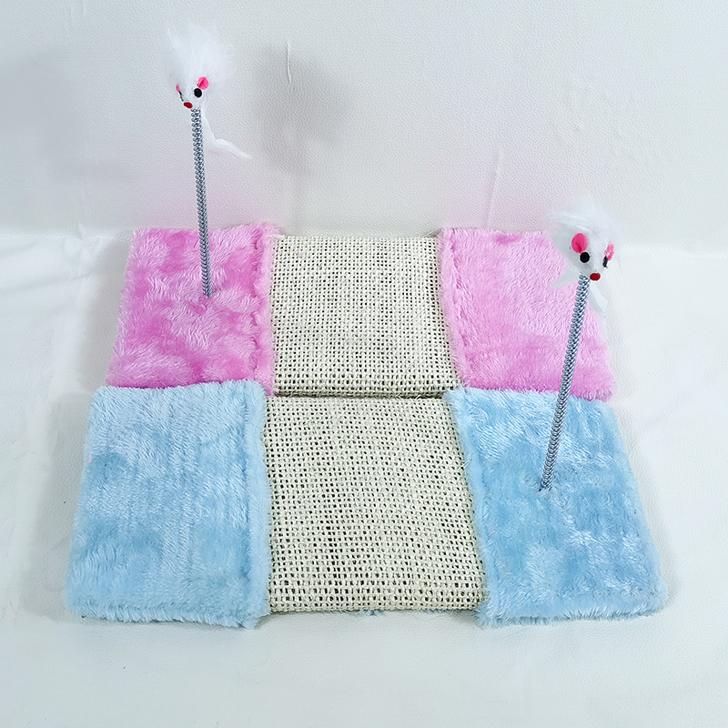 New Cat Scratch Board Pet Supplies Cat Educational Toy Spring Plush Mouse Blue Pink Factory Cross-Border New Cat Scratch Board Pet Supplies Cat Educational Toy Spring Plush Mouse Blue Pink Factory Cross-Border