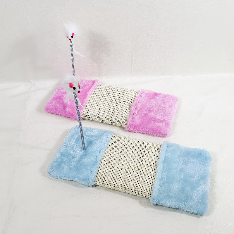 New Cat Scratch Board Pet Supplies Cat Educational Toy Spring Plush Mouse Blue Pink Factory Cross-Border New Cat Scratch Board Pet Supplies Cat Educational Toy Spring Plush Mouse Blue Pink Factory Cross-Border