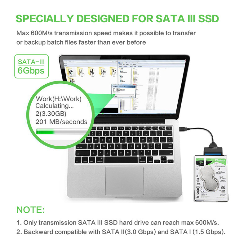 Cross-Border Exclusive USB3.0 USB to IED Sata to USB Adapter Cable 2.5-Inch SSD Hard Disk Cable Cross-Border Exclusive USB3.0 USB to IED Sata to USB Adapter Cable 2.5-Inch SSD Hard Disk Cable