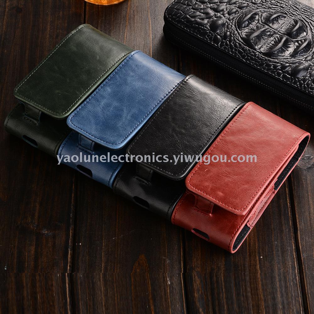 Japanese fashion section hanging money iqos leather electronic cigarette oil wax crazy pattern leather bag Japanese fashion section hanging money iqos leather electronic cigarette oil wax crazy pattern leather bag