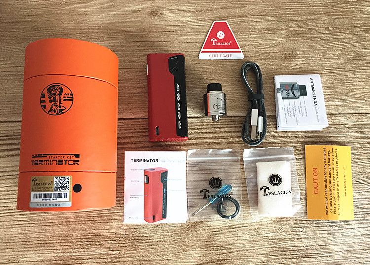 Electronic cigarette Tesla Tesla 90W suit half mechanical box set second time gear.