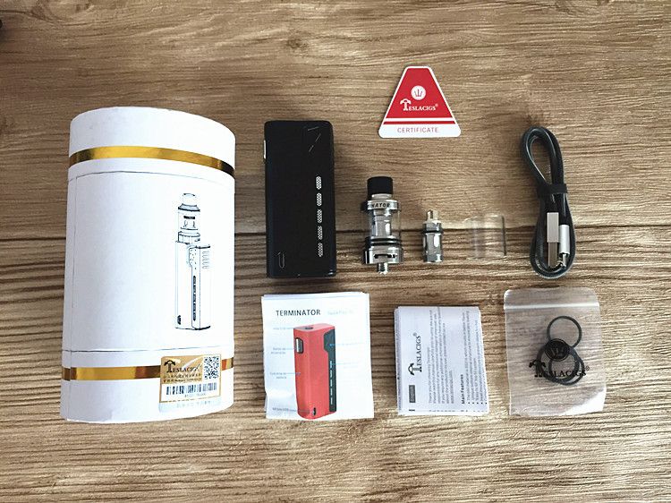 Electronic cigarette Tesla Tesla 90W suit half mechanical box set second time gear.