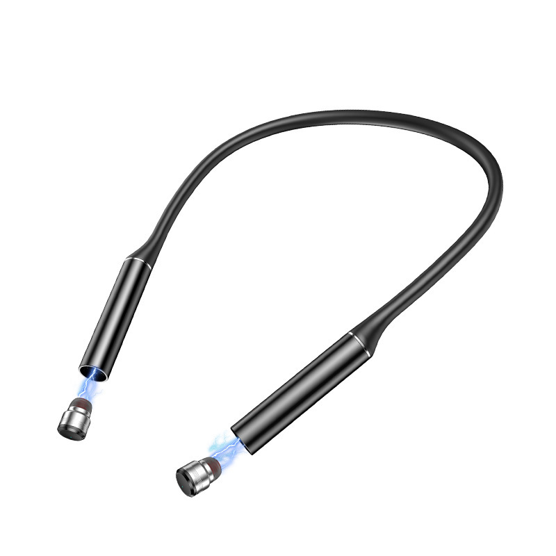 CrossBorder New NeckMounted Bluetooth Headset 50 Magnetic Sucker Sports Earphone Dual Handle Call NeckMounted Headset