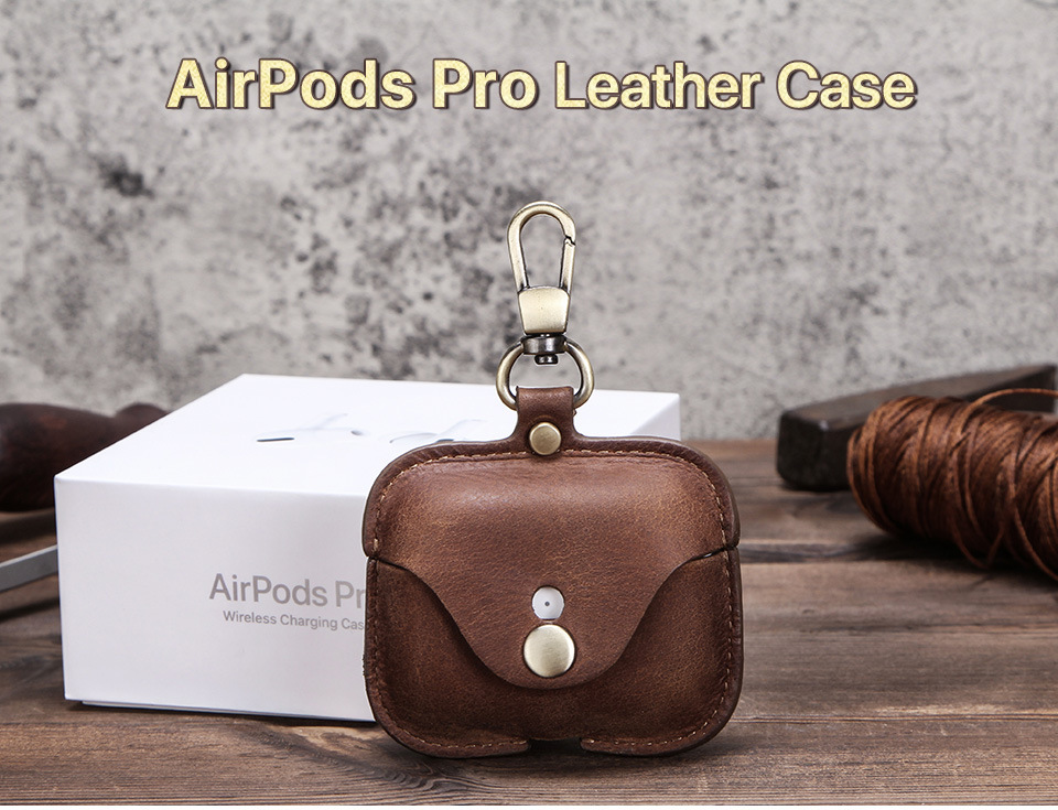 Protective Case Italian Crazy Horse Leather for Apple Airpods3 Bluetooth Wireless Earphone Sleeves