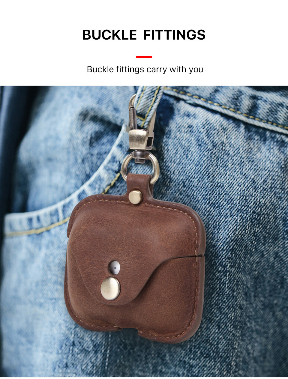 Protective Case Italian Crazy Horse Leather for Apple Airpods3 Bluetooth Wireless Earphone Sleeves