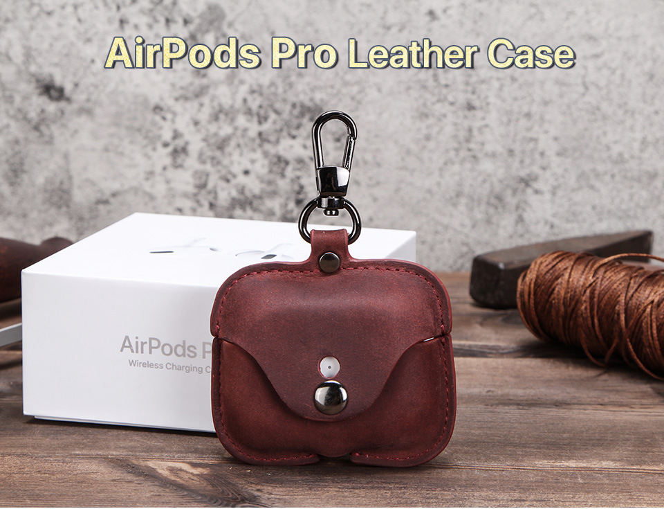 Protective Case Italian Crazy Horse Leather for Apple Airpods3 Bluetooth Wireless Earphone Sleeves