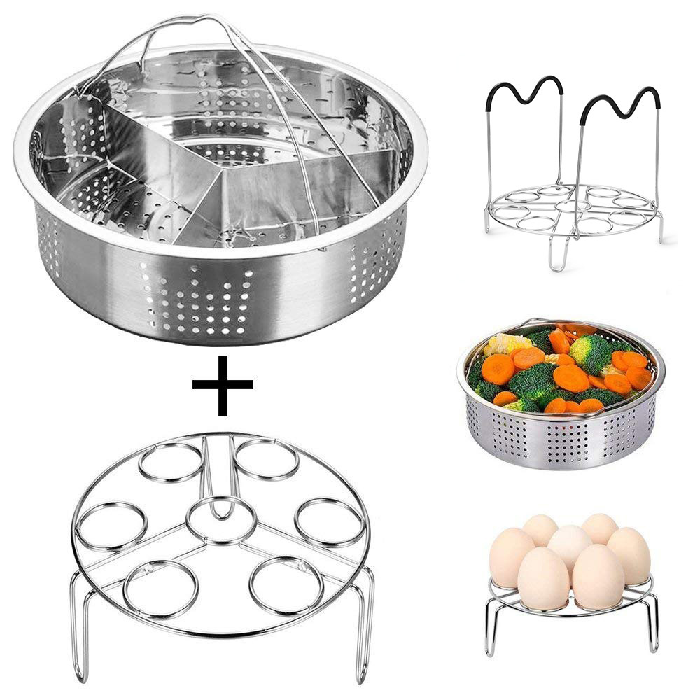 Pressure Cooker Steamed Egg Stand DishGrabbing Device Steamer CrossBorder 304 SST Steaming Rack Steaming Rack Set
