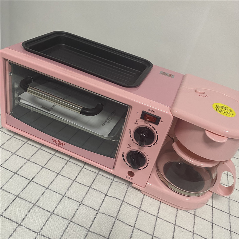 Mini Electric Oven Coffee Pot Internet Celebrity Multi-Function Breakfast Maker Household Bread Maker Barbecue Omelette