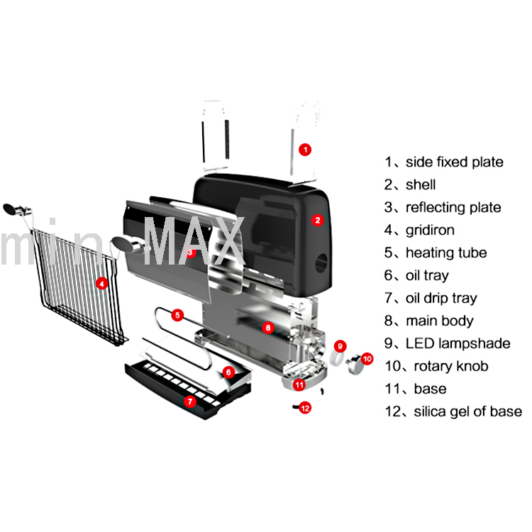 Minmax Cross-Border Toaster YN-G202 Grilled Toaster Sandwich Toaster Breakfast Machine Bread Maker Minmax Cross-Border Toaster YN-G202 Grilled Toaster Sandwich Toaster Breakfast Machine Bread Maker