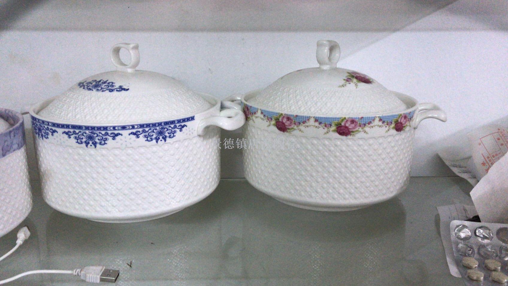 Jingdezhen ceramic single pot gift soup pot ceramic soup pot rice noodle pot heat-resistant pot  health pot