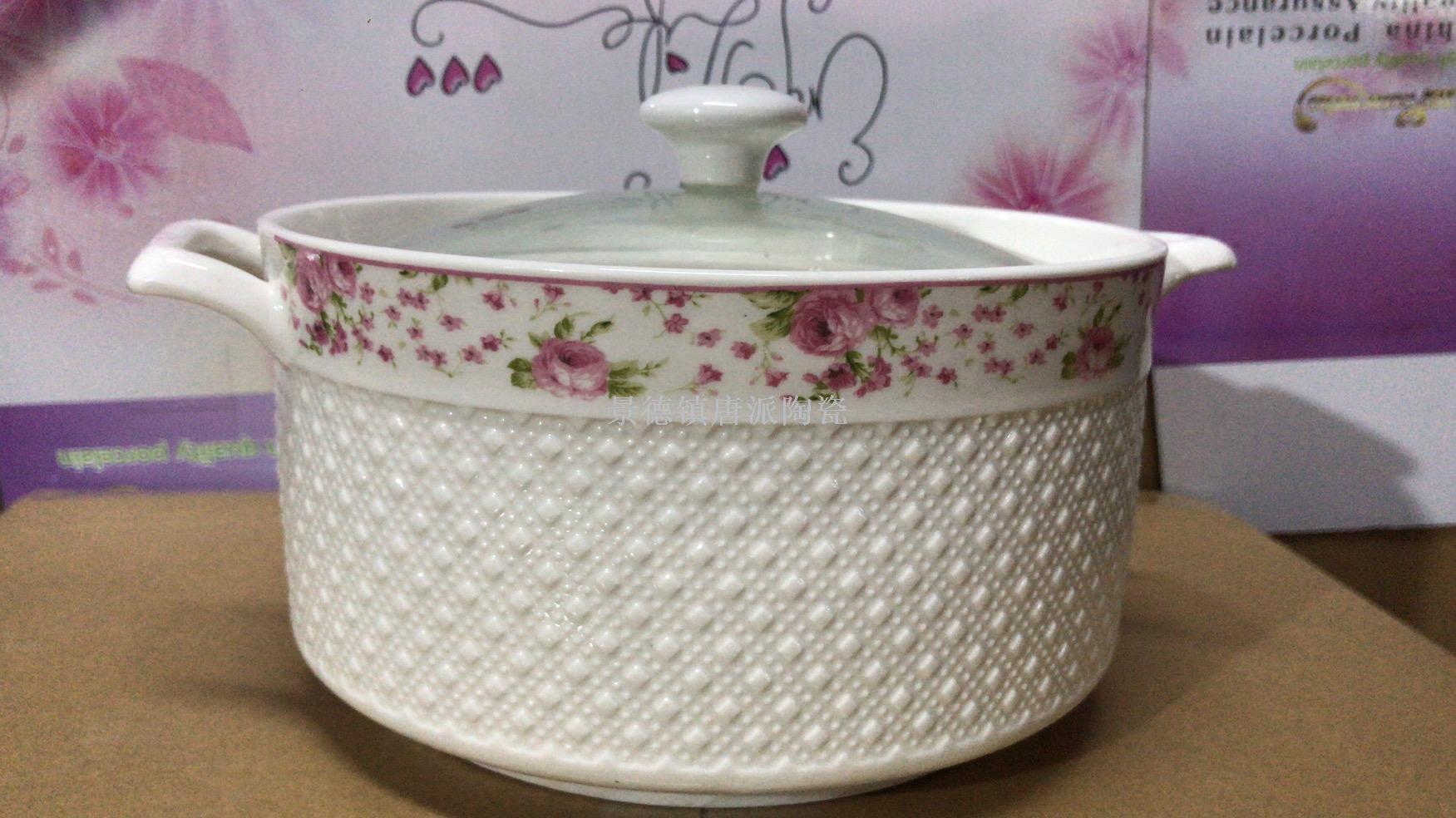 Jingdezhen ceramic single pot gift soup pot ceramic soup pot rice noodle pot heat-resistant pot  health pot