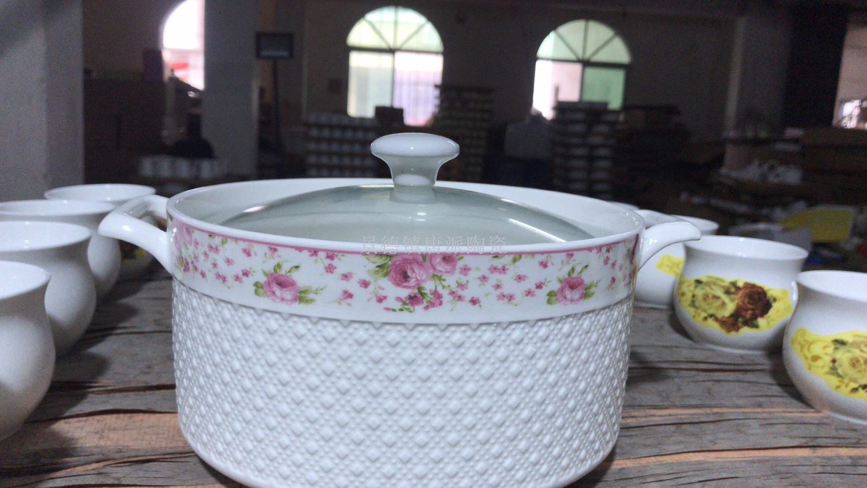 Jingdezhen ceramic single pot gift soup pot ceramic soup pot rice noodle pot heat-resistant pot  health pot