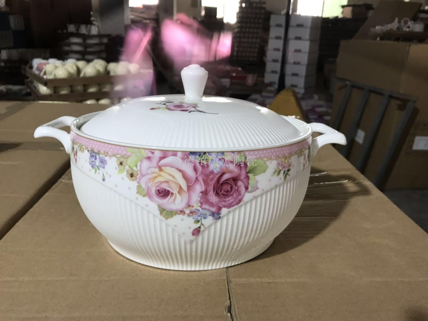 Jingdezhen ceramic single pot gift soup pot ceramic soup pot rice noodle pot heat-resistant pot  health pot