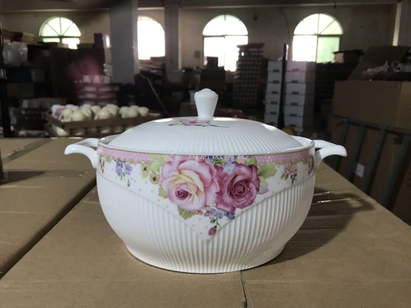 Jingdezhen ceramic single pot gift soup pot ceramic soup pot rice noodle pot heat-resistant pot  health pot