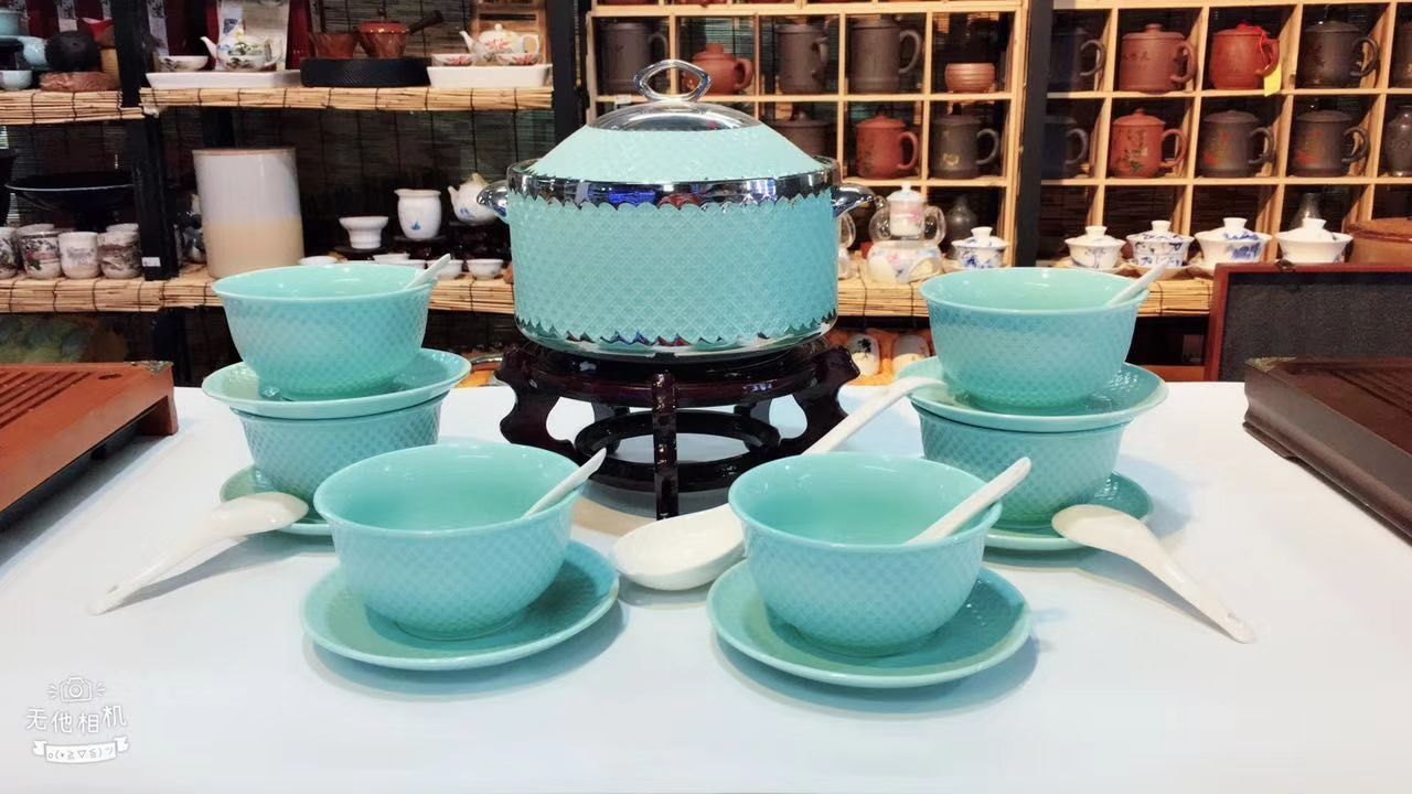 Jingdezhen ceramic soup pot set rice noodle pot heat pot stew pot king kong health pot Jingdezhen ceramic soup pot set rice noodle pot heat pot stew pot king kong health pot