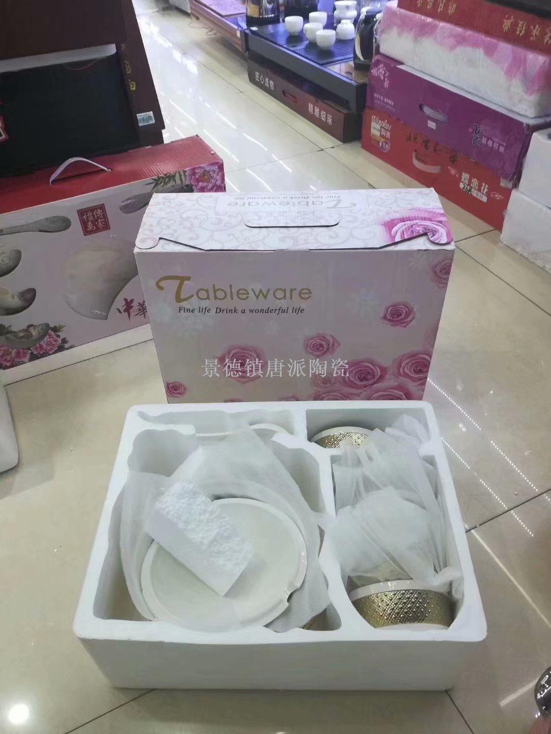 Jingdezhen ceramic soup pot ceramic bowl ceramic double ear pot rice noodle pot heat-resistant king kong pot health pot Jingdezhen ceramic soup pot ceramic bowl ceramic double ear pot rice noodle pot heat-resistant king kong pot health pot