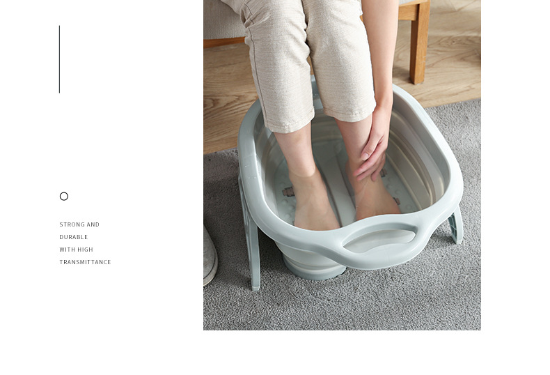 Multifunctional Household Folding Foot Bath Barrel Portable Roller Massage Foot Tub Plastic Adult Feet-Washing Basin